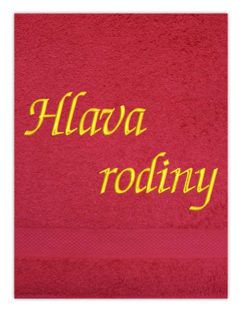 Osuška s výšivkou - Hlava rodiny