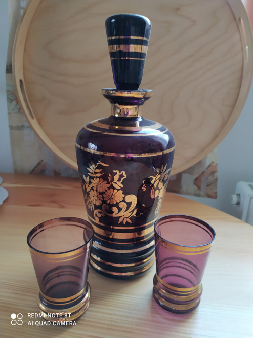 Likérový set - skleněný