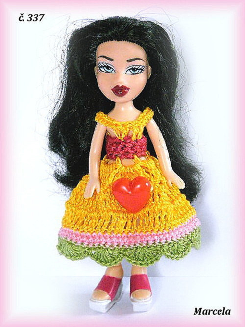 Šaty na panenky bratz lil