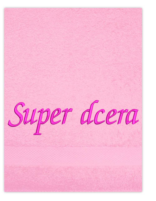 Osuška s výšivkou - Super dcera — foto 1