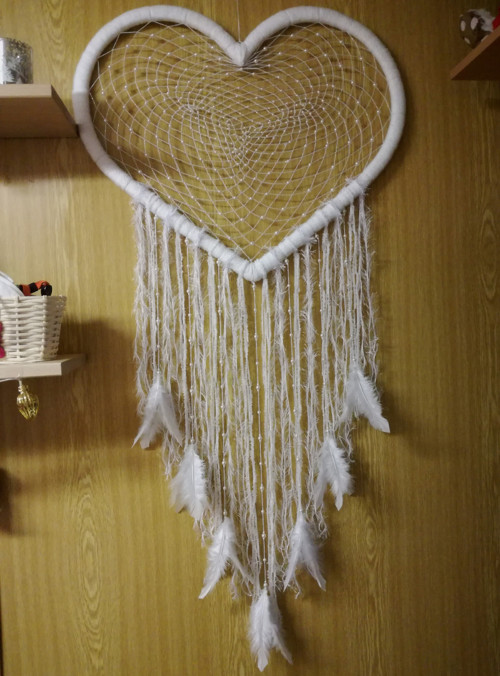 Lapač snů Ø 60 cm - Andělské srdce