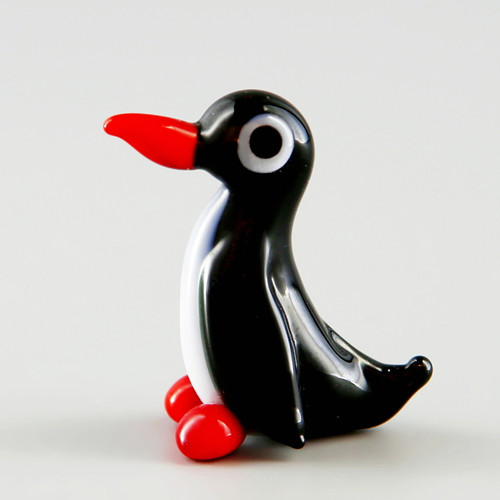 Tučňák 2 - skleněná miniaturní figurka