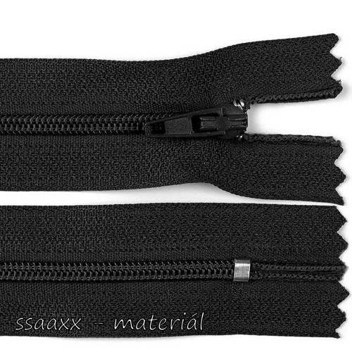 Spirálový zip ~ 3 mm ~ 40 cm ~ černý — foto 1