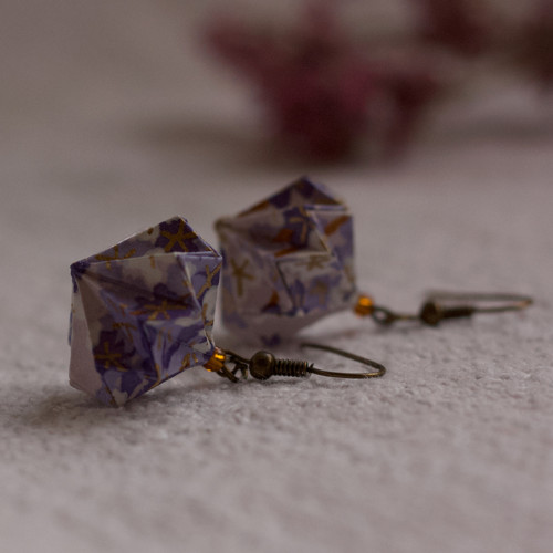 Origami náušnice Jarní #1 — foto 1