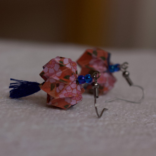 Origami náušnice Jarní #3 — foto 1