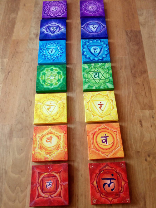 Set obrazů na zeď - Čakry 20x20 cm — foto 1