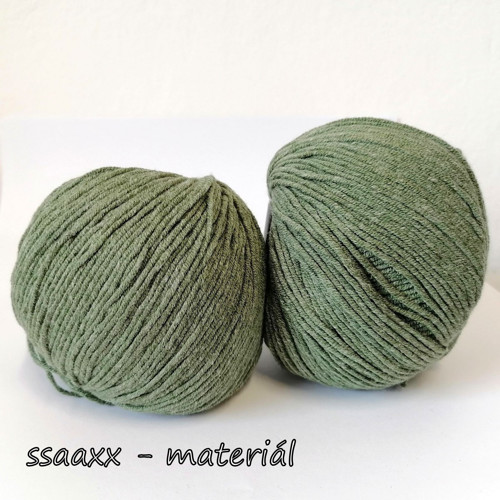 Příze Ally cotton ~ khaki zelená 054