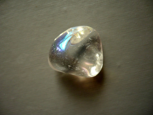 Troml. – křišťál aqua-aura 24 mm, č.48