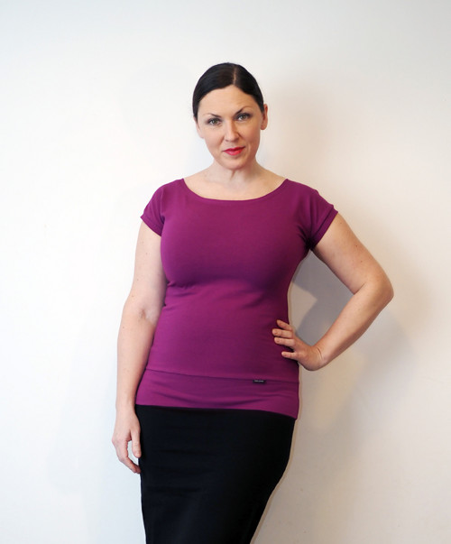 Tričko basic FUCHSIE - velikost S, M, L, XL