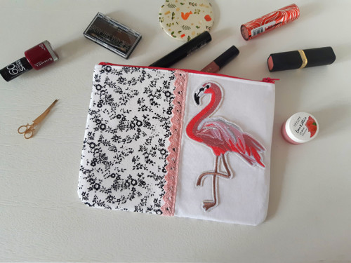 Flamingo - taštička se zipem - sleva ze 200,- — foto 1