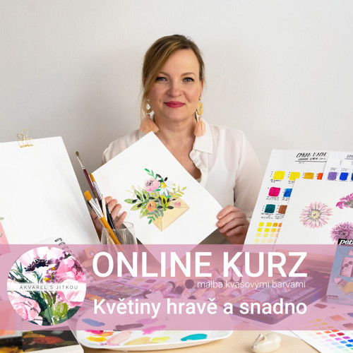 Online kurz kvaš (gouache) Květiny snadno a hravě