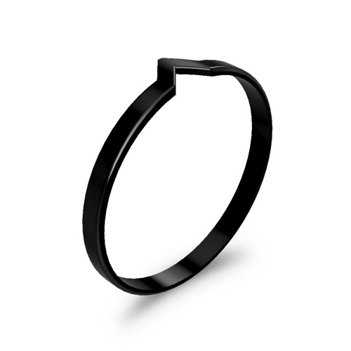RINGBLACK TRIANGLE 3mm - černý karbonový prsten — foto 1