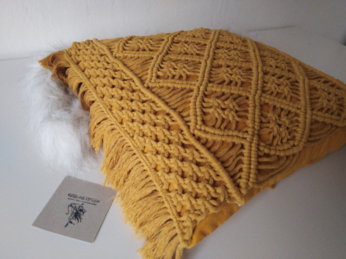 Macramé potah na polštářek 40x40 cm — foto 1
