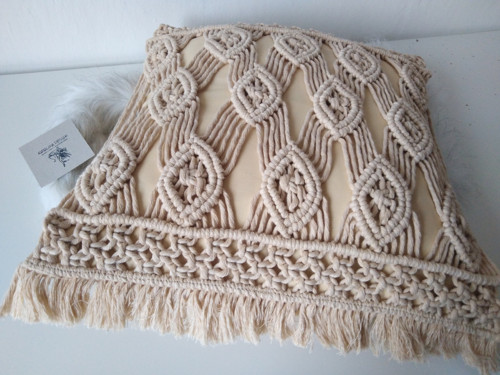 Macramé potah na polštářek 40x40 cm