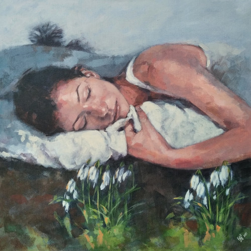 Předjaří - akryl na plátně 80x80cm, originál