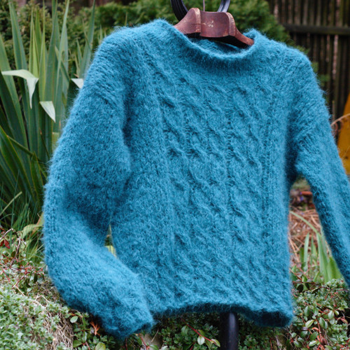 Nápaditý - petrolejový pullover — foto 1