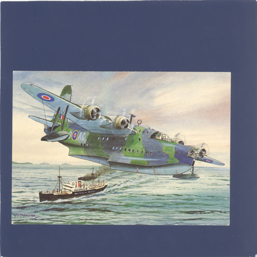 Letadlo Short Sunderland Mk. I - pohlednice