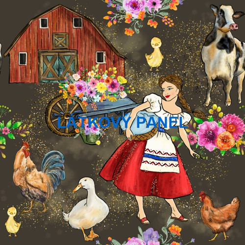Bavlněný panel 25 x 25cm
