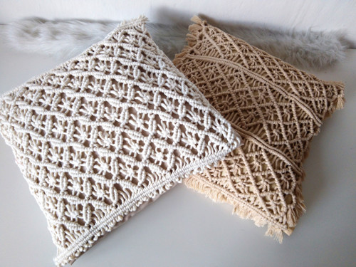 Macramé potah na polštářek 40x40 cm