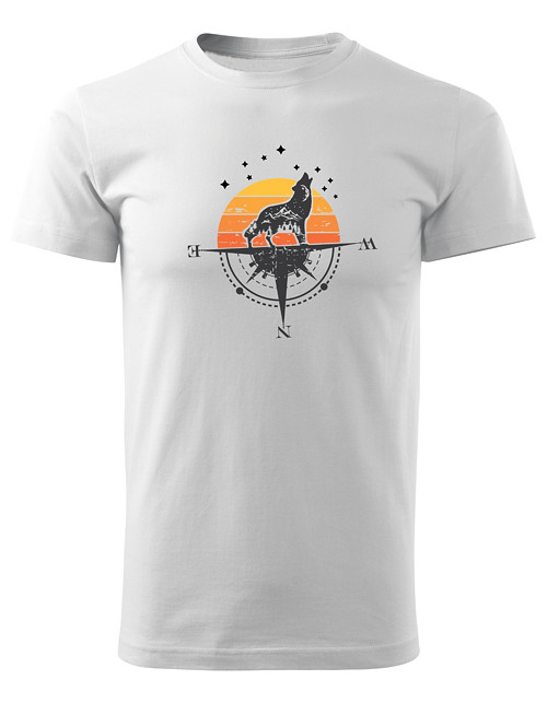 Pánské tričko "Explore nature with wolves"