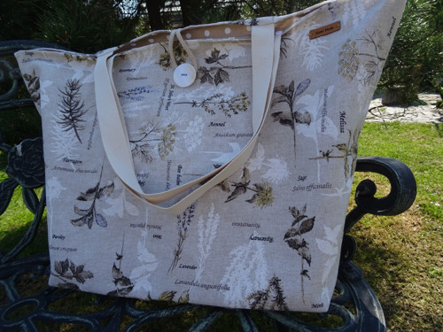 BOHO BAG ... bylinková ... velká režná taška