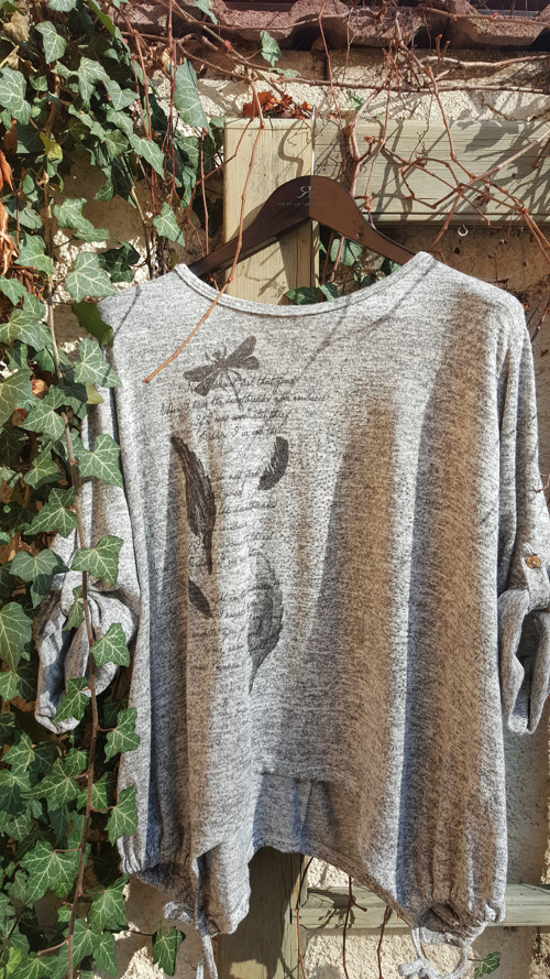 Tunika s peříčky, oversized XL/2XL — foto 1