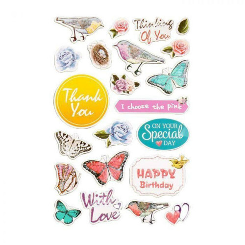 Kartonové nálepky pro scrapbooking - ptáci a — foto 1