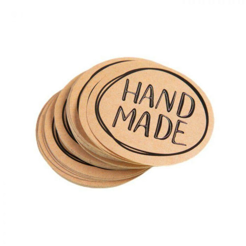Sada business nálepek s nápisem Hand made,