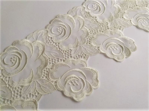Krajka na monofilu šíře 12 cm (1m) - smetanová