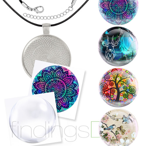 DIY Přívěsek 30mm se vším všude / Mandala