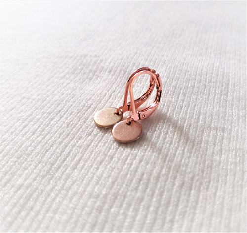 Ocelové náušnice*penízky*mince*0,8 cm*rosegold