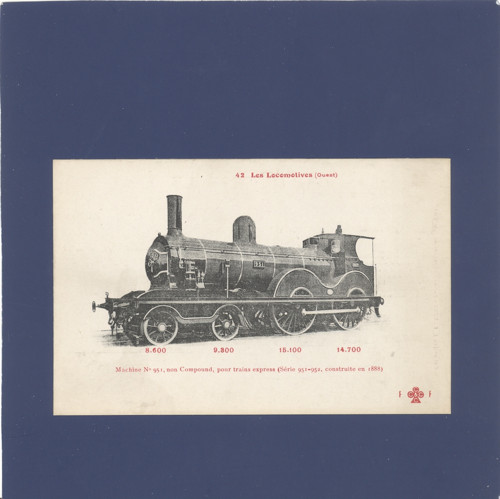 Parní lokomotiva No. 951 - pohlednice