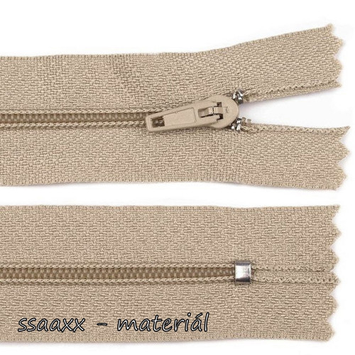 Spirálový zip ~ 3 mm ~ 40 cm ~ tmavší béžový