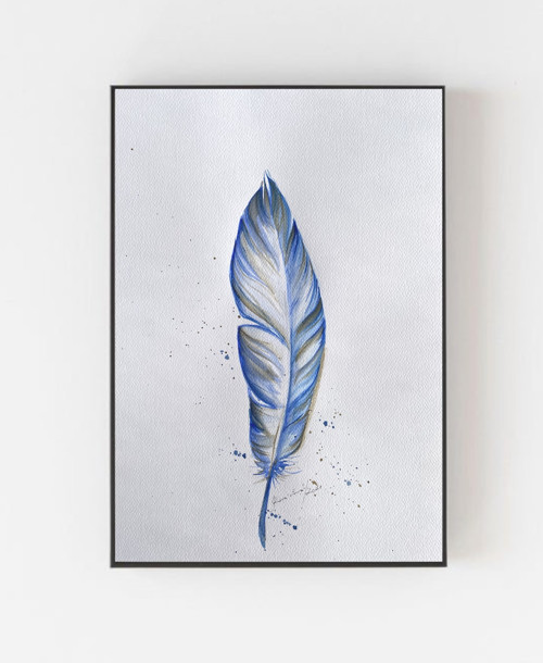 Blue feather