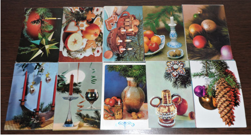 50x POHLEDNICE, motiv Vánoce, prošlé poštou — foto 1