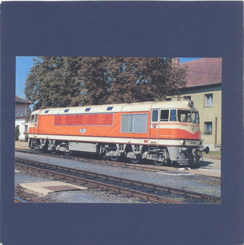 Lokomotiva T 678.0012 Pomeranč - pohlednice