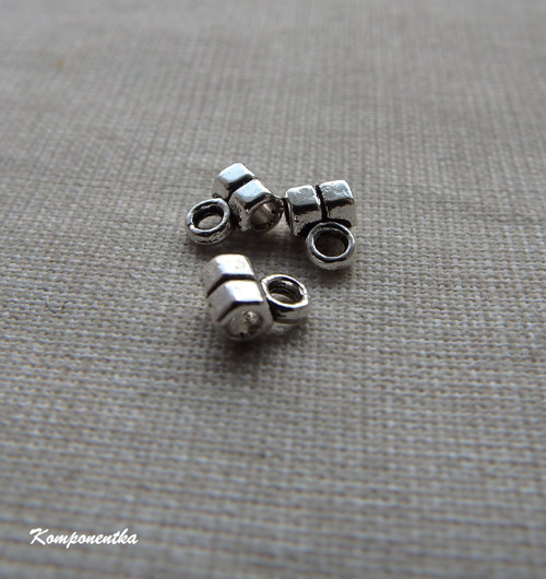 Šlupna matka starostříbro 5x4mm 2kusy