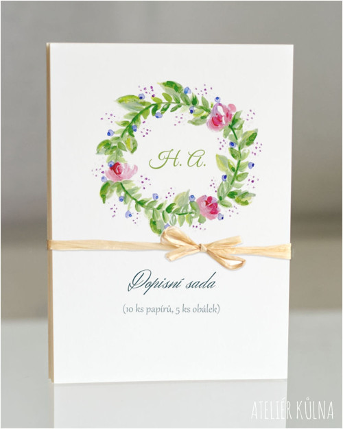 Dopisní sada & monogram *V kruhu*