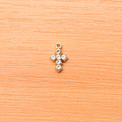 Křížek - zlato - 10mm x 6mm