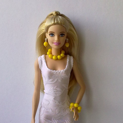 Šperky pro Barbie - náušnice, náhrdelník, náramek