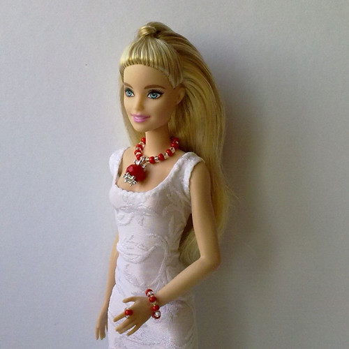 Šperky pro Barbie - náhrdelník, náramek, prstýnek