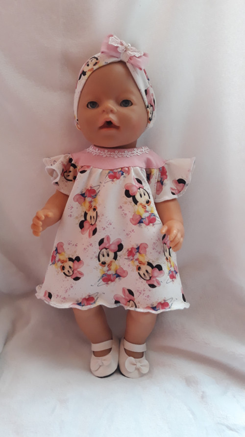 Baby born 43 cm - šatičky s čelenkou — foto 1