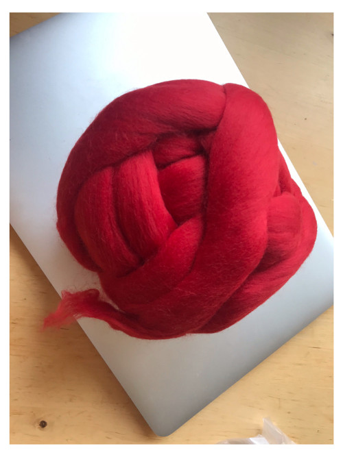 Australská ovčí vlna merino, 20 g, Červená