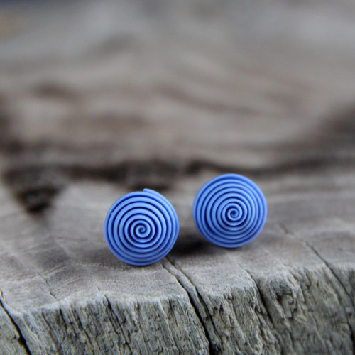 Náušnice Spiral levandulové