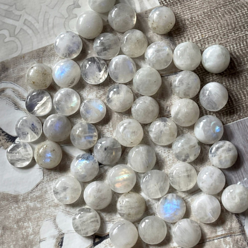 Měsíční kámen kabošon kruh / 12mm