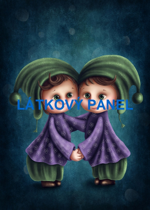 Bavlněný panel Blíženci 15x20 cm - skladem — foto 1