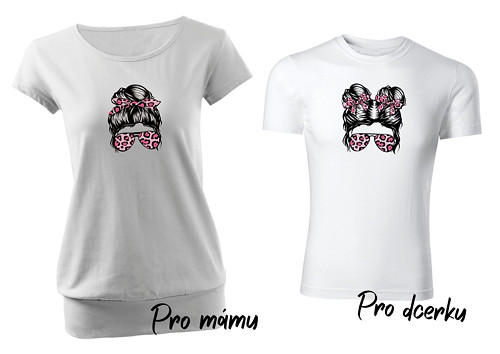 Tričko pro mámu a dceru "Mama & Daughter"