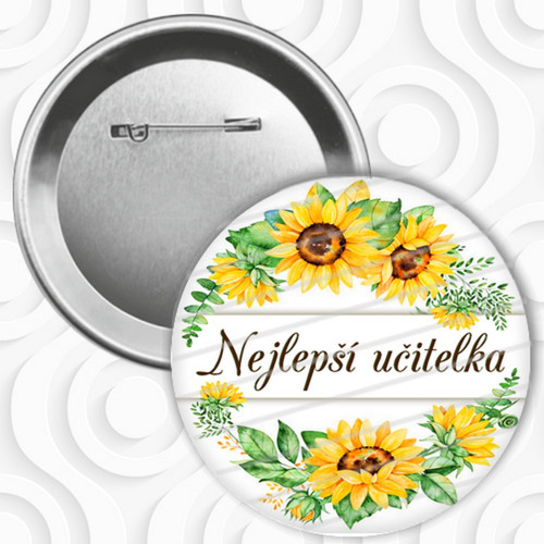 Placka/button - No.142 - paní učitelce
