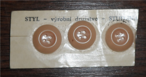 3x KNOFLÍKY originál karta • STYL v.d. Studená