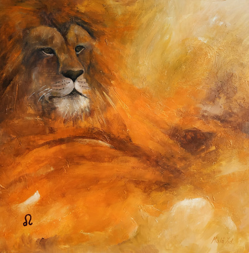 " L E V ",40x40,umělecký tisk na plátno